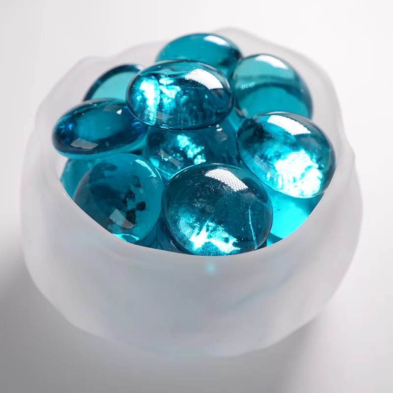 หินแก้วเม็ดมะม่วงหิมพานต์ ลูกปัดแก้วแบนใช้สำหรับตกแต่ง